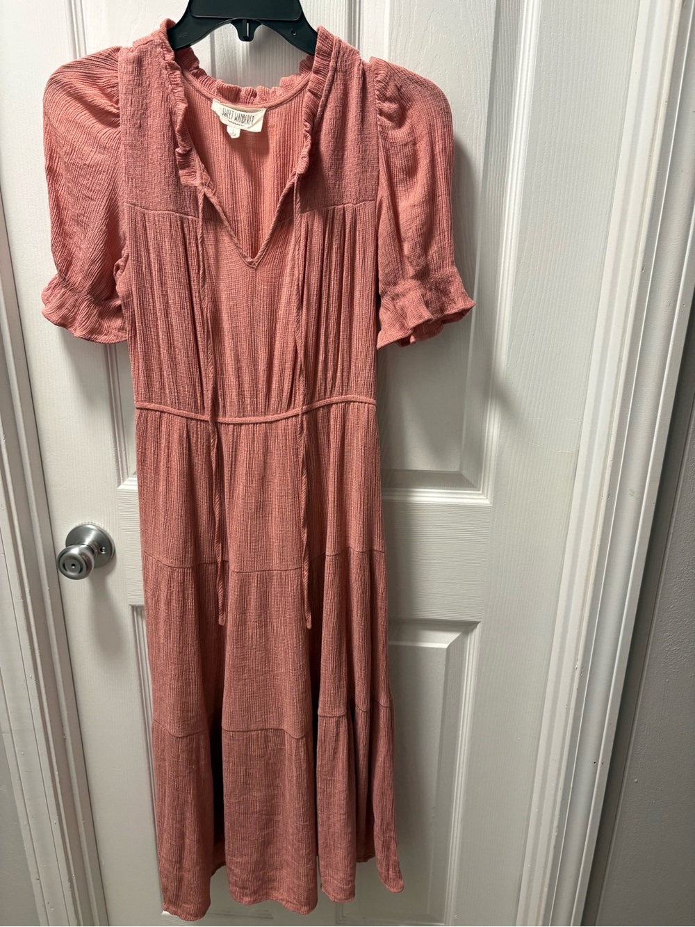 Sweet Wanderer Dusty Rose Tiered Maxi Dress